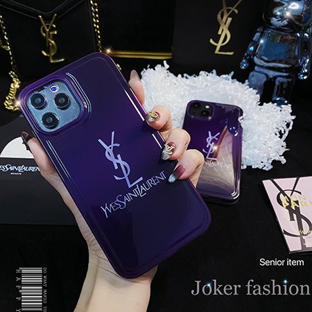 YSL iPhone 14 plus ブランド字母プリント 保護ケース