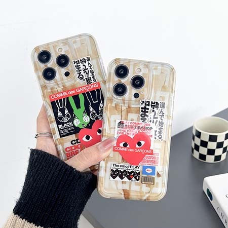 comme des garçons風 iphone14promax スマホケース 
