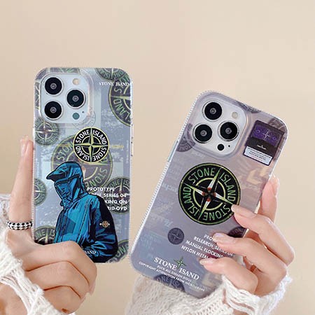 ブランド stone island風 iphone15promax カバー 